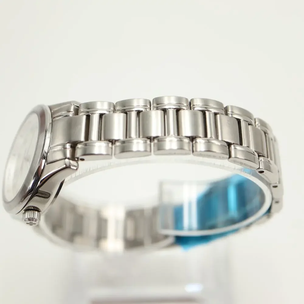 Lowen Swiss Stainless Steel 27mm Watch Genuine Diamonds Sapphire Crystal 100M